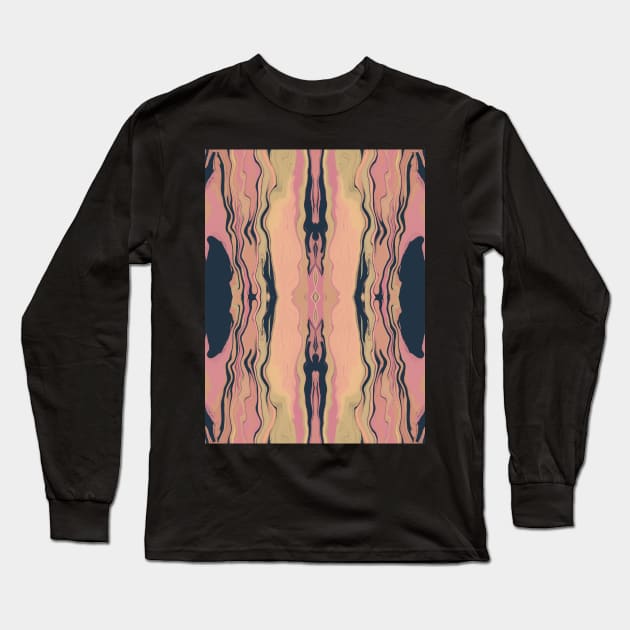 Pink and Peach Long Sleeve T-Shirt by Hellbender Creations